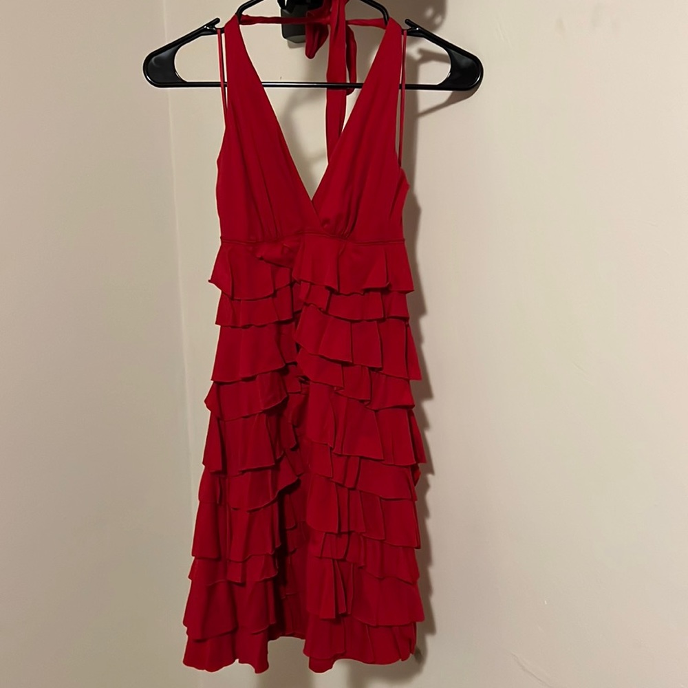 Express XXS halter red dress